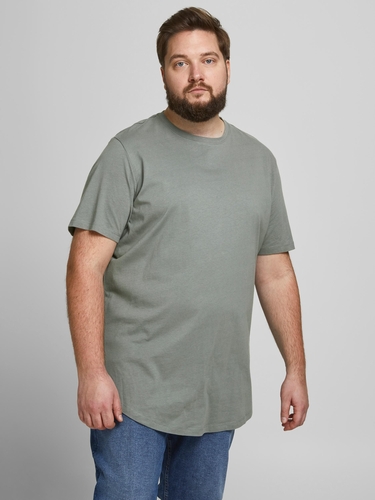 Jack & Jones Basic T-Shirt Plus Size Rundhals Kurzarm Shirt �bergr��en JJENOA 