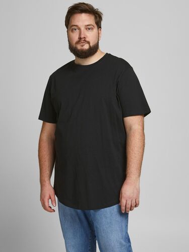 Jack & Jones Basic T-Shirt Plus Size Rundhals Kurzarm Shirt �bergr��en JJENOA 