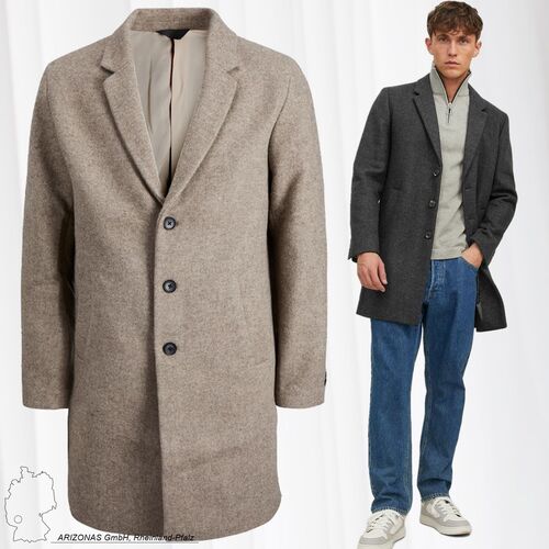 Jack & Jones Klassischer Woll Mantel Kurzer Coat Elegante �bergangjacke JJEMOULDER