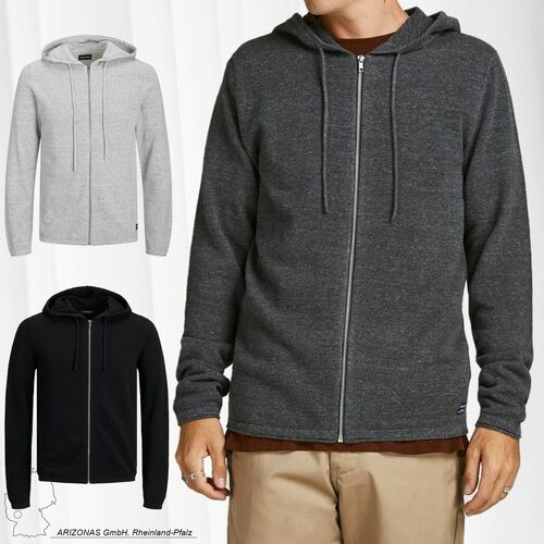 Jack & Jones Warmer Basic Hoodie Full Zip Pullover Kapuzen Strick Sweatjacke JJEHILL