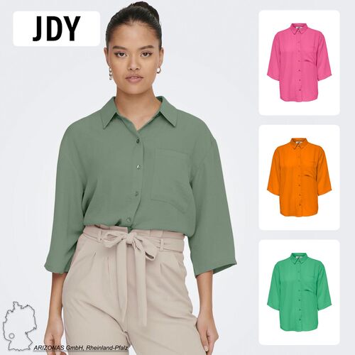 3/4 Arm Blusen Hemd in Knitteroptik