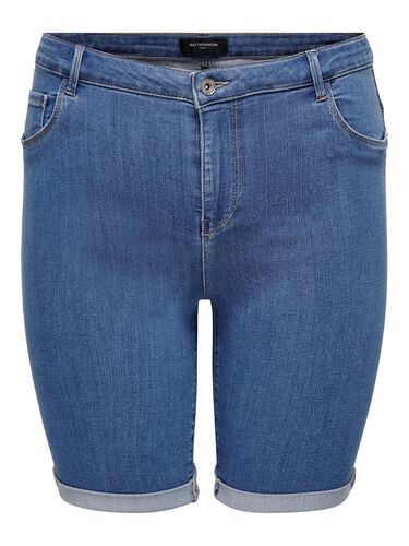 Plus Size Denim Jeans Shorts CARTHUNDER 