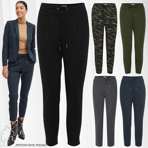 Elegante Business Stoffhose Marlene Pants Tunnelzug Trousers Rizetta