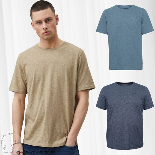 Rundhals T-Shirt Einfarbiges Kurzarm Shirt Stretch Basic BHWilton