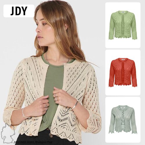 Kurze 3/4 Struktur Strickjacke H�kelspitze Cardigan JDYSUN