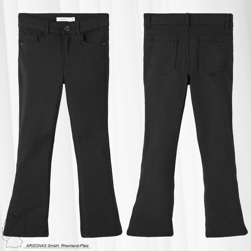 Schlaghose Bootcut aus Stretch-Stoff Mid Waist Wide Leg NKFPOLLY