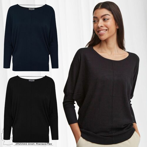 Feinstrick Pullover mit Fledermaus�rmeln Langarm Stretch Shirt BYPIMBA
