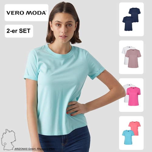 2er Pack Basic T-Shirt VMPAULA