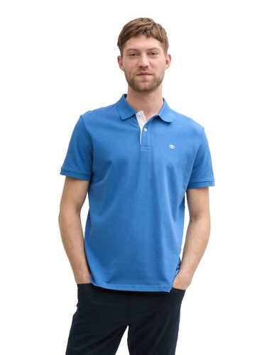 Tom Tailor Polo Shirt mit Logostickerei BASIC POLO WITH CONTRAST 