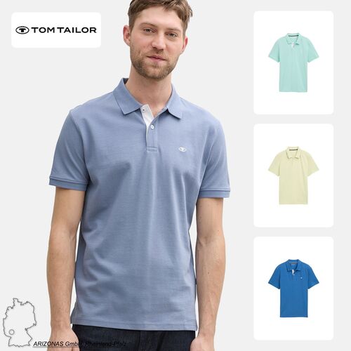 Tom Tailor Polo Shirt mit Logostickerei BASIC POLO WITH CONTRAST