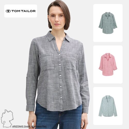 Tom Tailor Langarm Hemd mit 2 Brusttaschen