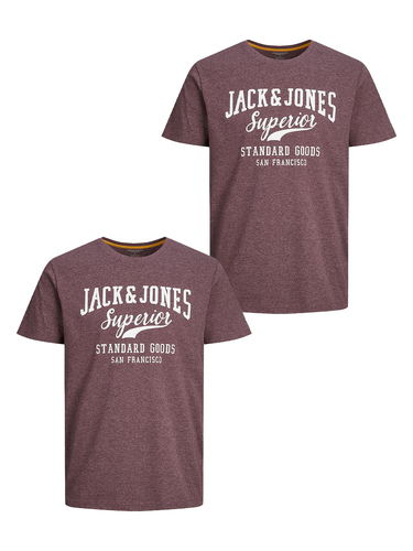Jack & Jones 2-er Set T-Shirt Rundhals Logo Print Shirt 
