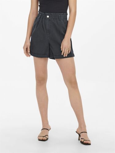 L�ssige Jeans Shorts Kurze Paperbag Bermuda Hose 