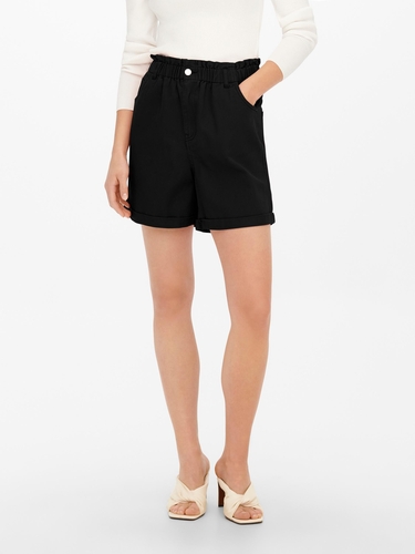 L�ssige Jeans Shorts Kurze Paperbag Bermuda Hose