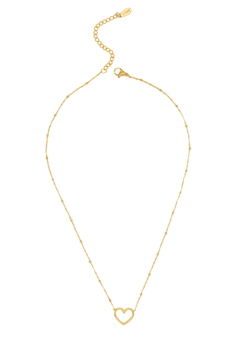 enflame Feine Halskette mit Herz Anh�nger Edelstahl