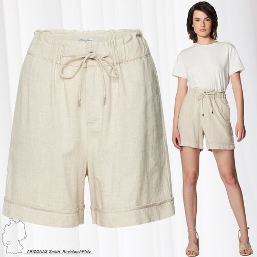 Leinen Stoff Shorts Loose