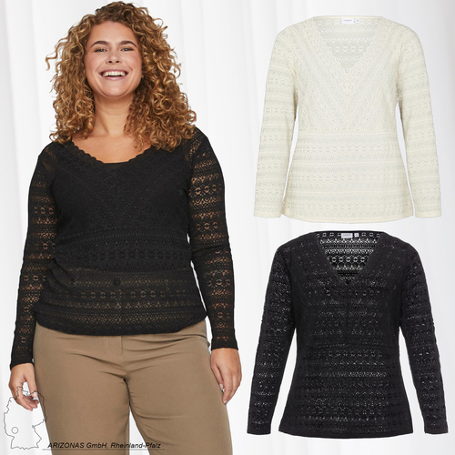 Transparent Gestrickte Bluse VICHIKKA