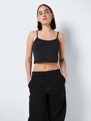 Einfarbiges Crop Top mit Spaghettitr�gern NMTERESA 