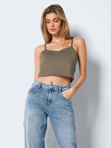 Einfarbiges Crop Top mit Spaghettitr�gern NMTERESA 