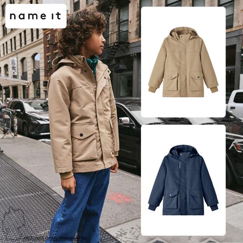 Jacke Windabweisend mit Abnehmbarer Kapuze NKMMALEX