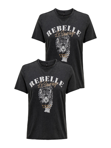 2er-SET T-Shirt Top Wildes Vintage Design Print 