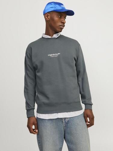 Jack & Jones Lockerer Rundhals Sweater 3D Print  