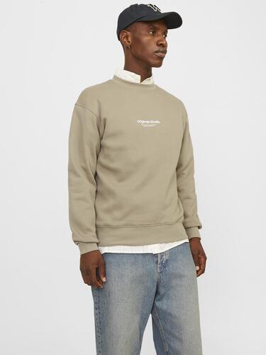 Jack & Jones Lockerer Rundhals Sweater 3D Print  