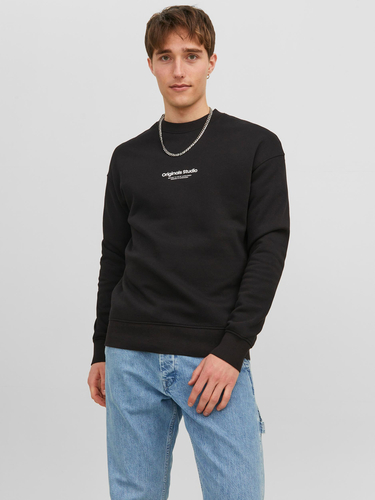 Jack & Jones Lockerer Rundhals Sweater 3D Print  