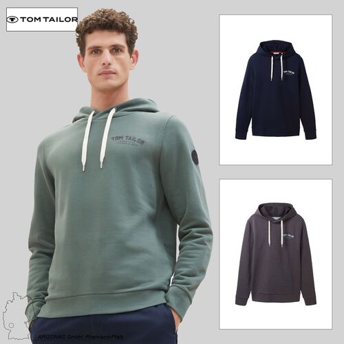 Tom Tailor Hoodie aus Baumwolle mit Label Print 