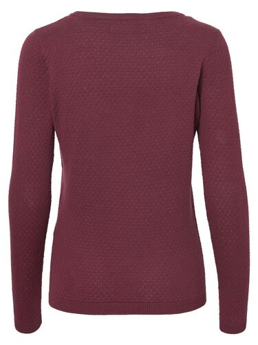 Eleganter Feinstrick Sweater Struktur Longsleeve VMCARE Pullover 