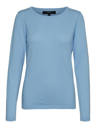 Eleganter Feinstrick Sweater Struktur Longsleeve VMCARE Pullover