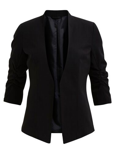 3/4 �rmel Blazer D�nne Jacke mit Schulterpolster Business Basic VIHER
