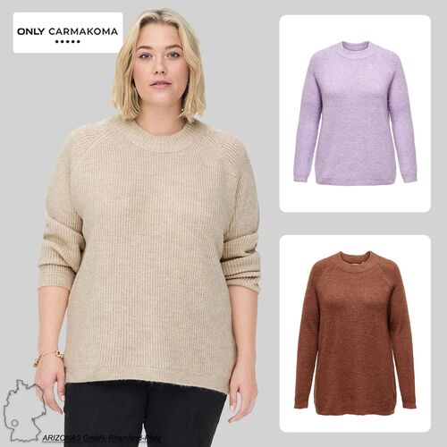 Plus Size Pullover Grobstrick Sweater CARJADE