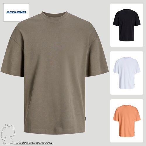 Jack & Jones Einfarbiges T-Shirt Kurzarm Dropped Shoulder