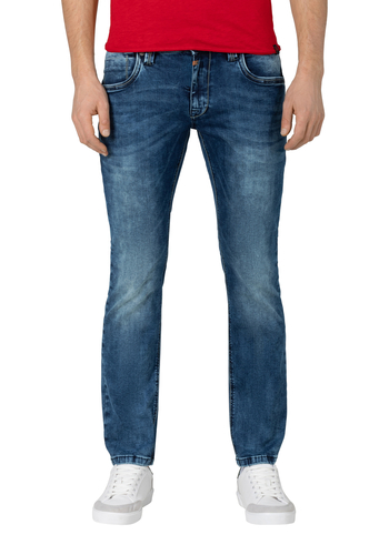 Stretch Denim Jeans Hose Stone Wash Slim Freizeithose 