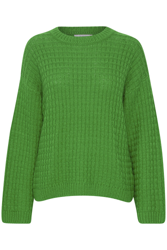 Gerippter Pullover Grobstrick Sweater mit Abgesetzten Schultern 