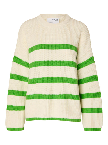 Oversize Pullover Gestreifter Grobstrick Sweater NOOS 