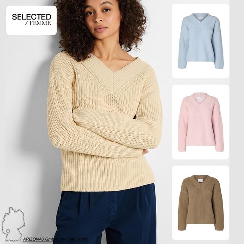 Lockerer Struktur Sweater Eleganter Strickpullover SLFSELMA 