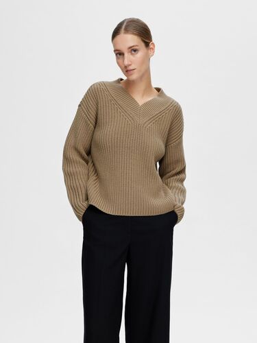 Lockerer Struktur Sweater Eleganter Strickpullover SLFSELMA  