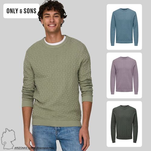 Design Strick Sweater Pullover mit Feinstrick Muster 