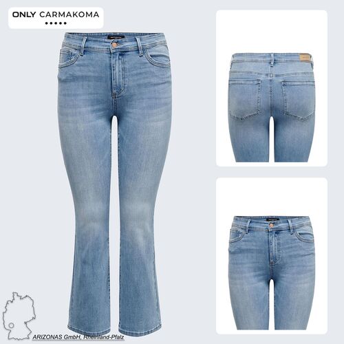 Curvy Schlaghosen Jeans Plus Size Skinny Denim Flared Pants 