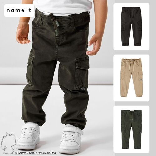 Jungen Cargo Jeans Hose Twill Jogger Pants mit Gummizug NMMBEN