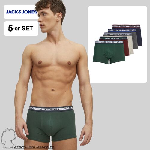 Jack & Jones Boxershorts 5er-Pack Kurze Unterhosen Logo Print JACOLIVER