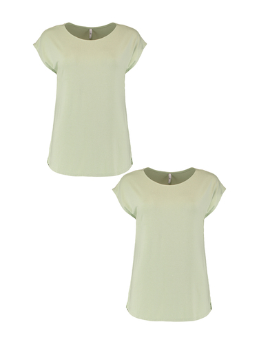 Shirt 2er-Set Kurzarm mit Fledermaus�rmeln 