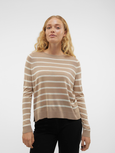 Feinstrick Pullover Gestreift Rundhals Sweater VMNOVA   
