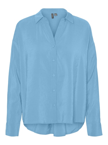 Oversized Hemdbluse Seidig Legeres Oberteil Shirt VMQUEENY  