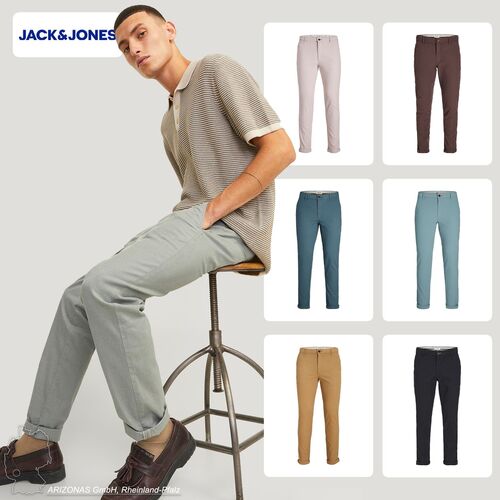 Jack & Jones Elegante Chino Hose Einfarbige Business Stoffhose JPSTMARCO