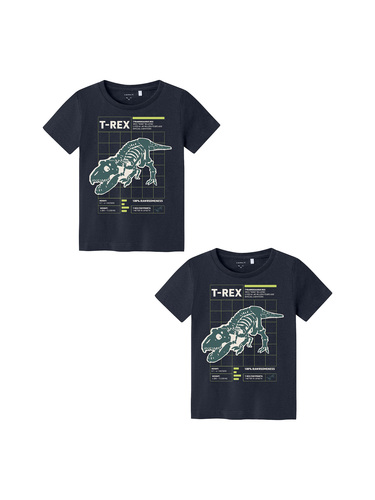 T-Shirt 2er-Set Rundhals Kurzarm bequemes Baumwolle 