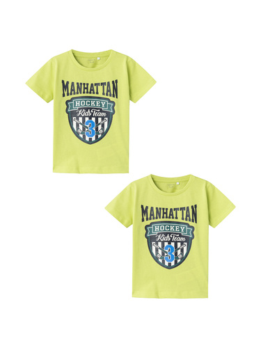 T-Shirt 2er-Set Rundhals Kurzarm bequemes Baumwolle 