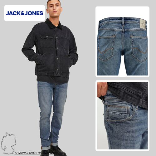 Jack & Jones Slim Fit Jeans Hose Low Rise Stretch Denim Pants JJIGLENN 